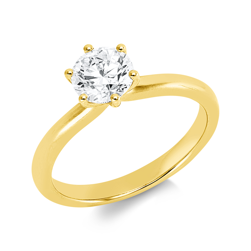 Ring 18 kt GG, GIA 6532482164, 1 Brill. 1,00 ct, W-si1