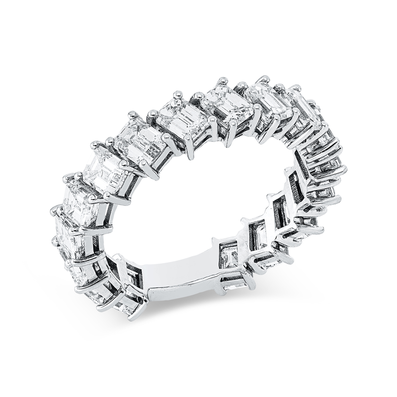 Ring 18 kt WG, 17 Sm.schliff 4,10 ct, I-vvs/vs