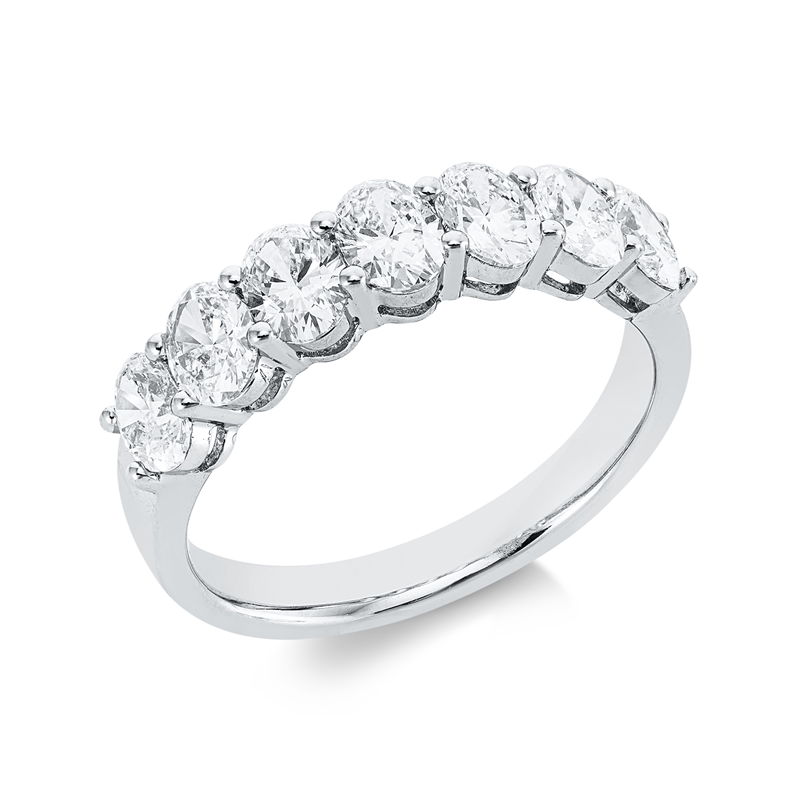 Ring 18 kt WG, 7 Oval 1,66 ct, TW-vsi/si
