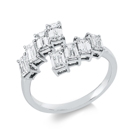 Ring 18 kt WG, 8 Sm.schliff 1,62 ct, TW-vsi
