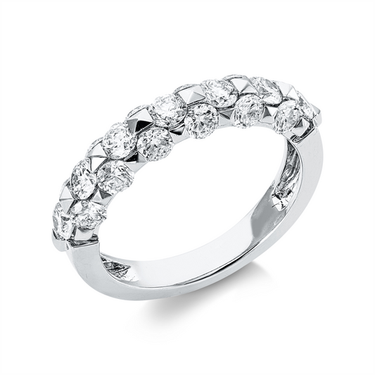 Ring 18 kt WG, 7 Brill. 0,70 ct, TW-si, 12 Brill. 1,06 ct, TW-si