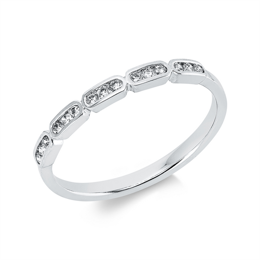 Ring 18 kt WG, 15 Brill. 0,15 ct, I-si/pi