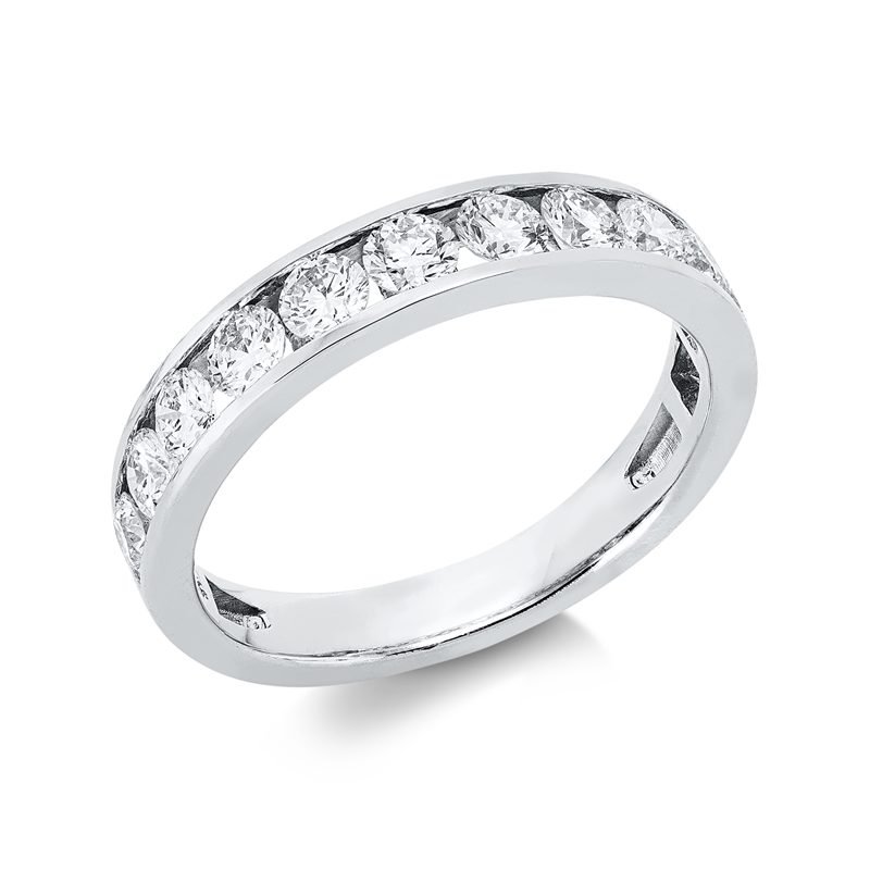 Ring 18 kt WG, 11 Brill. 1,02 ct, TW-si