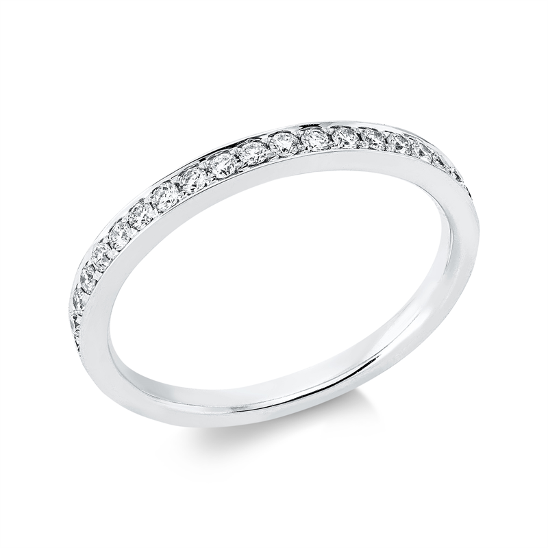 Ring 18 kt WG, 20 Brill. 0,24 ct, TW-si