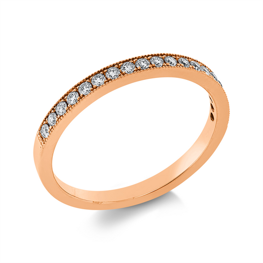 Ring 18 kt RG, 19 Brill. 0,21 ct, TW-si