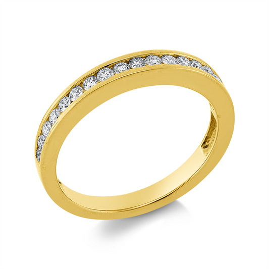 Ring 18 kt GG, 19 Brill. 0,33 ct, TW-si