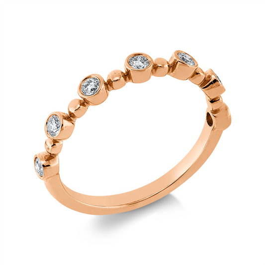 Ring 18 kt RG, 7 Brill. 0,24 ct, TW-si