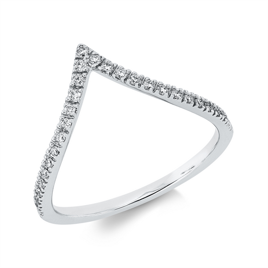 Ring 18 kt WG, 29 Brill. 0,17 ct, TW-pi