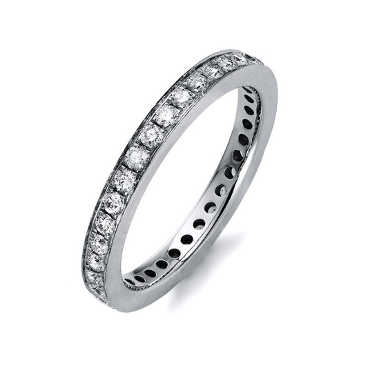 Ring 14 kt WG, 35 Brill. 0,75 ct, TW-si