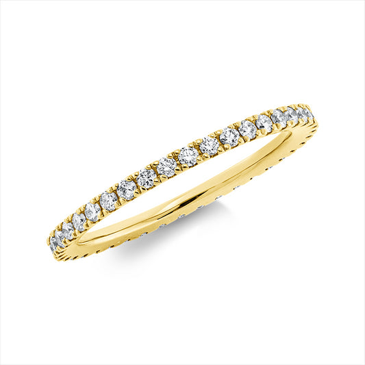 Ring 18 kt GG, 40 Brill. 0,53 ct, TW-si