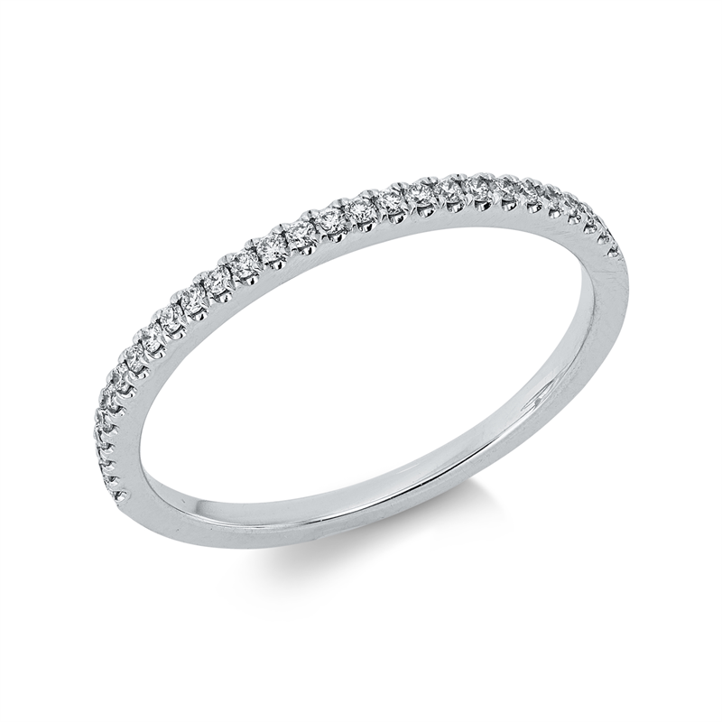 Ring 18 kt WG, 28 Brill. 0,14 ct, TW-vsi/si