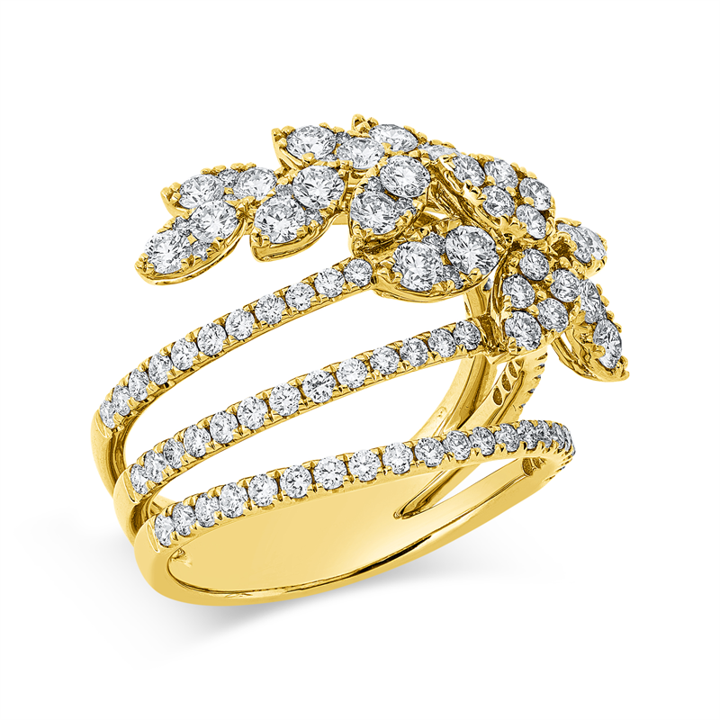Ring 18 kt GG, 105 Brill. 1,89 ct, TW-si