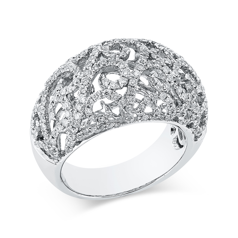 ABVERKAUF Ring 18 kt WG, 249 Brill. 1,21 ct, TW-si