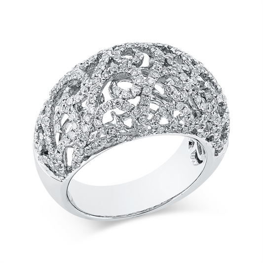 ABVERKAUF Ring 18 kt WG, 249 Brill. 1,21 ct, TW-si