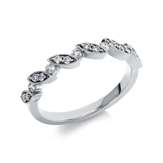 Ring 18 kt WG, 17 Brill. 0,28 ct, TW-si