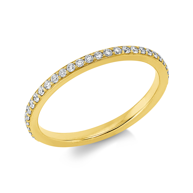 Ring 18 kt GG, 48 Brill. 0,40 ct, TW-si