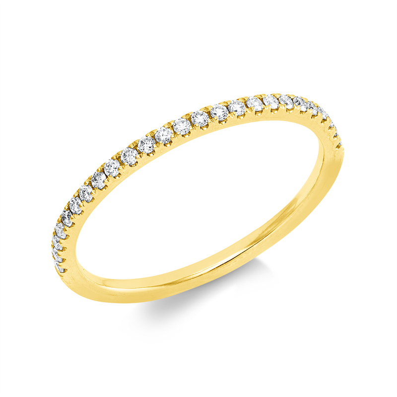 Ring 18 kt GG, 25 Brill. 0,15 ct, TW-si