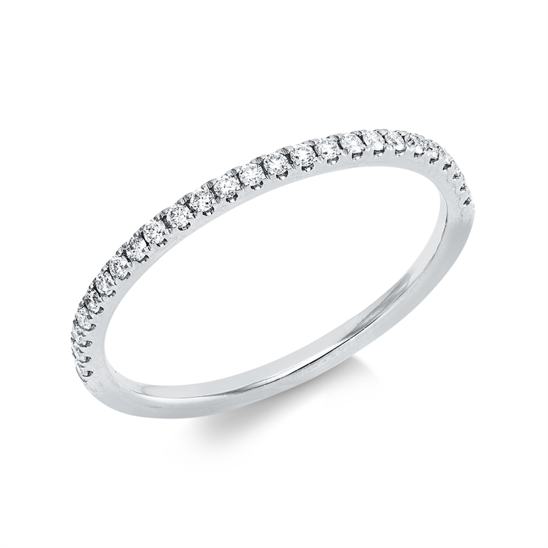Ring 18 kt WG, 25 Brill. 0,15 ct, TW-si