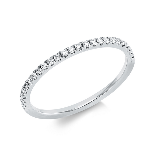 Ring 18 kt WG, 25 Brill. 0,15 ct, TW-si