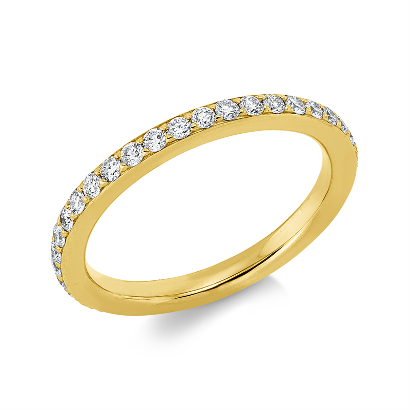 Ring 18 kt GG, 39 Brill. 0,68 ct, TW-si
