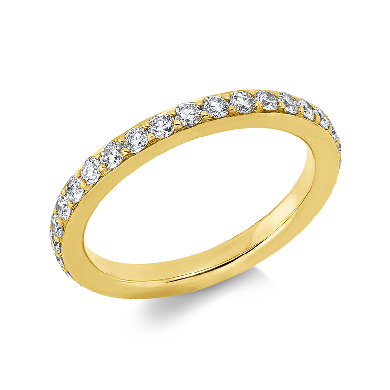 Ring 18 kt GG, 34 Brill. 1,00 ct, TW-si