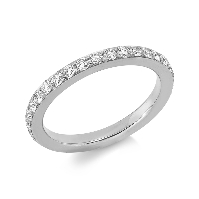 Ring 18 kt WG, 34 Brill. 1,01 ct, TW-si