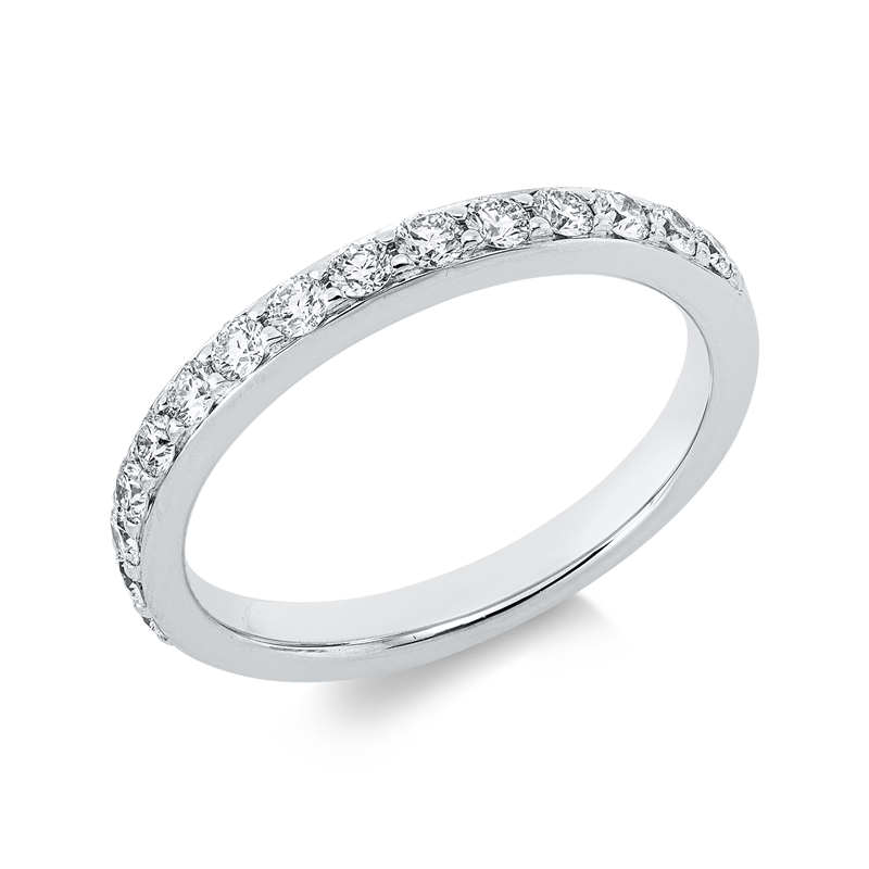 Ring 18 kt WG, 15 Brill. 0,50 ct, TW-si