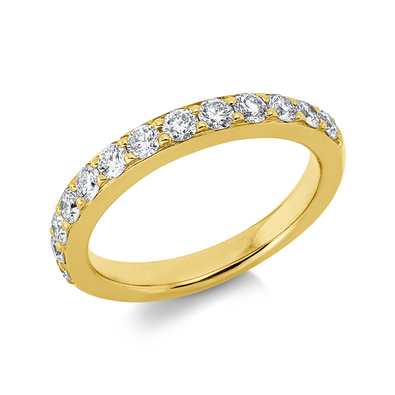 Ring 18 kt GG, 13 Brill. 0,75 ct, TW-si