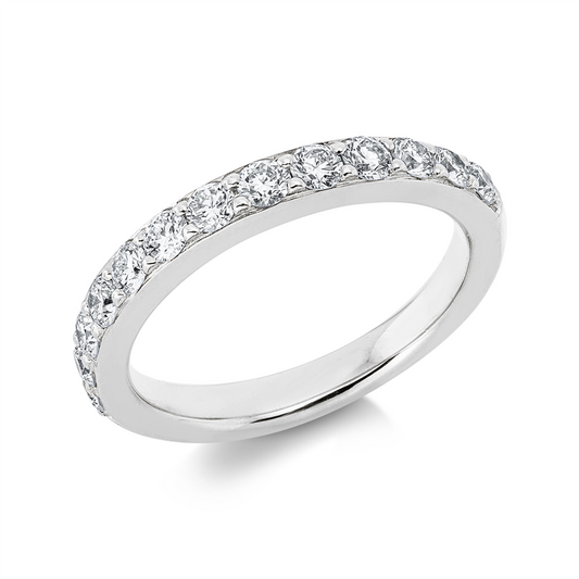 Ring 18 kt WG, 13 Brill. 0,76 ct, TW-si