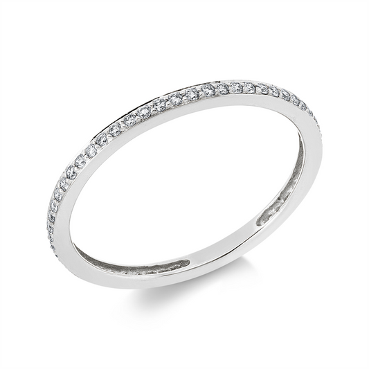 Ring 18 kt WG, 56 Brill. 0,25 ct, TW-si