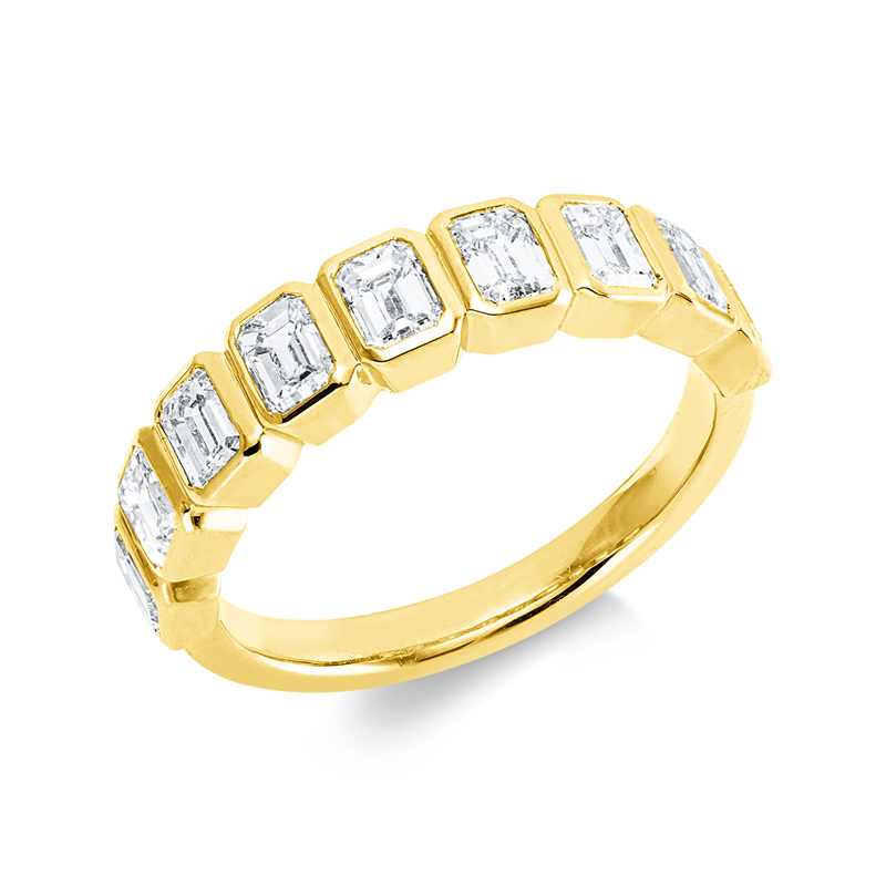 Ring 18 kt GG, 9 Sm.schliff 2,00 ct, TW-vsi