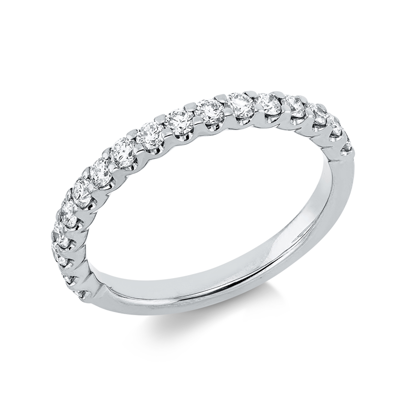 Ring 18 kt WG, 17 Brill. 0,52 ct, TW-si