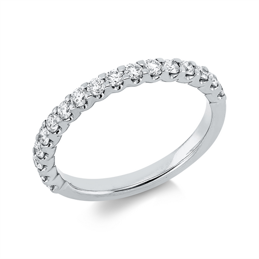 Ring 18 kt WG, 17 Brill. 0,52 ct, TW-si