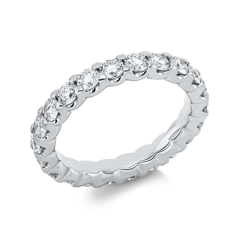 Ring 18 kt WG, 22 Brill. 2,12 ct, TW-si