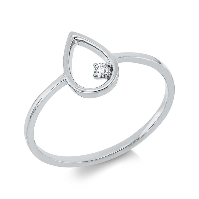 Ring 18 kt WG, 1 Brill. 0,02 ct, TW-si