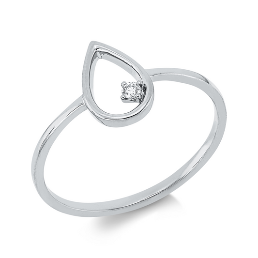 Ring 18 kt WG, 1 Brill. 0,02 ct, TW-si
