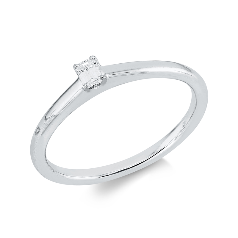 Ring 18 kt WG, 1 Sm.schliff 0,10 ct, TW-si