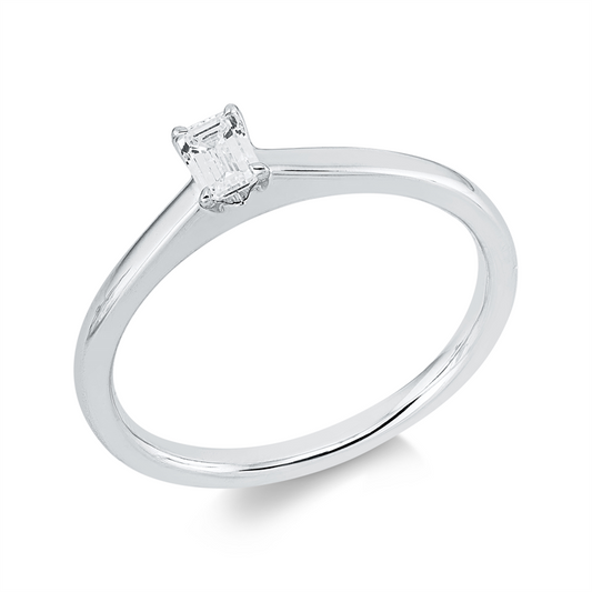 Ring 18 kt WG, 1 Sm.schliff 0,21 ct, TW-si