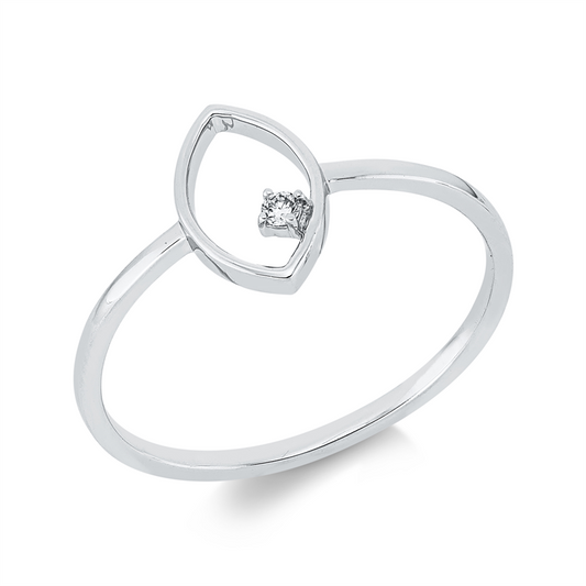 Ring 18 kt WG, 1 Brill. 0,02 ct, TW-si
