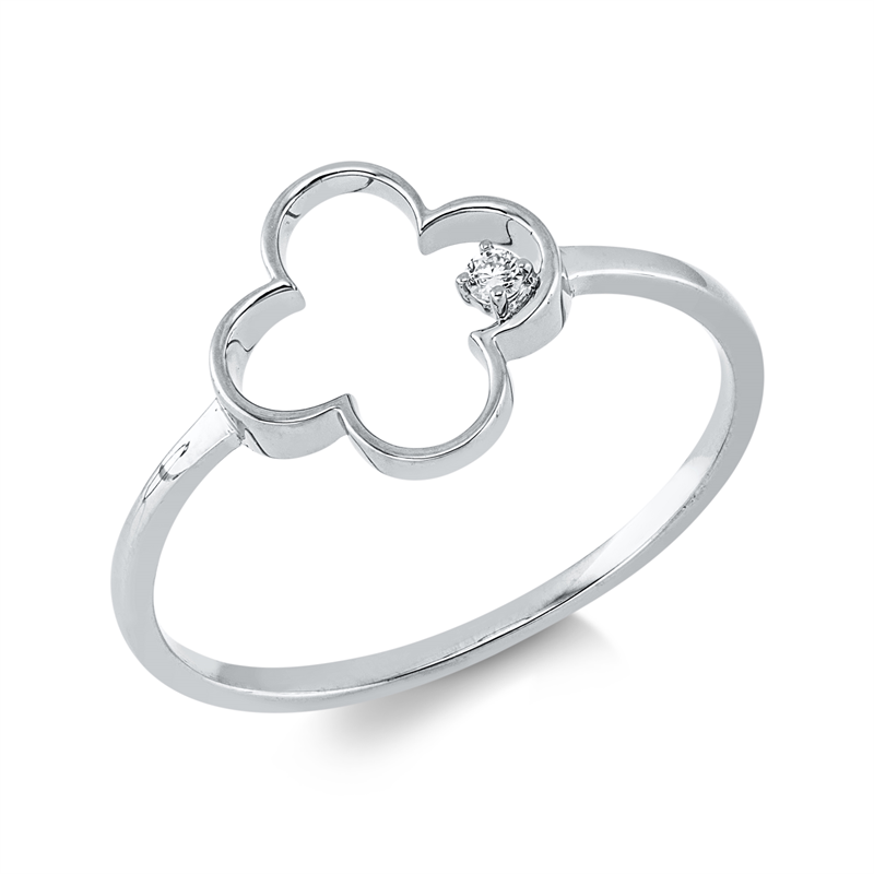 Ring 18 kt WG, 1 Brill. 0,02 ct, TW-si
