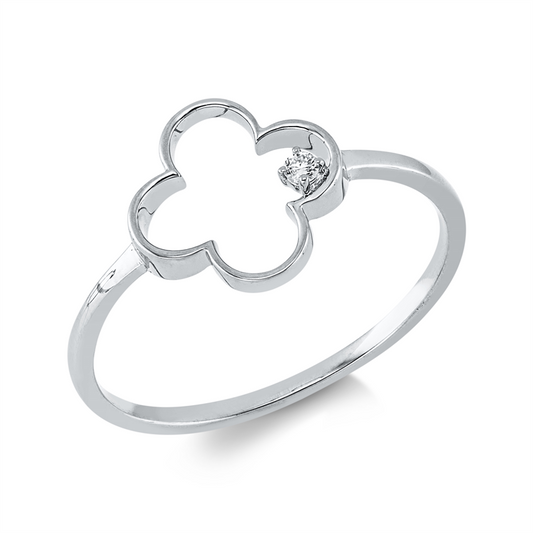 Ring 18 kt WG, 1 Brill. 0,02 ct, TW-si