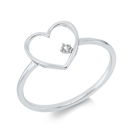 Ring 18 kt WG, 1 Brill. 0,02 ct, TW-si