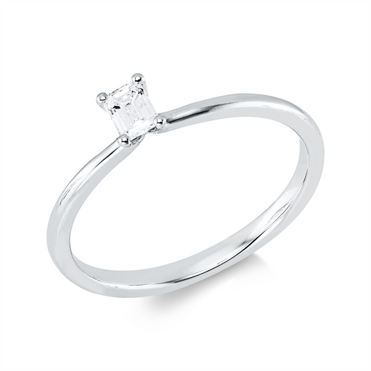 Ring 18 kt WG, 1 Sm.schliff 0,17 ct, TW-si