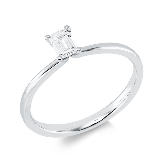 Ring 18 kt WG, 1 Sm.schliff 0,26 ct, TW-si