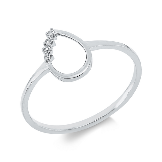 Ring 18 kt WG, 4 Dia. 0,03 ct, TW-si