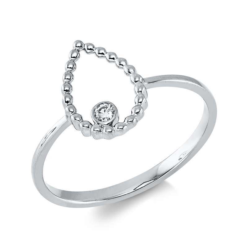Ring 18 kt WG, 1 Brill. 0,03 ct, TW-si