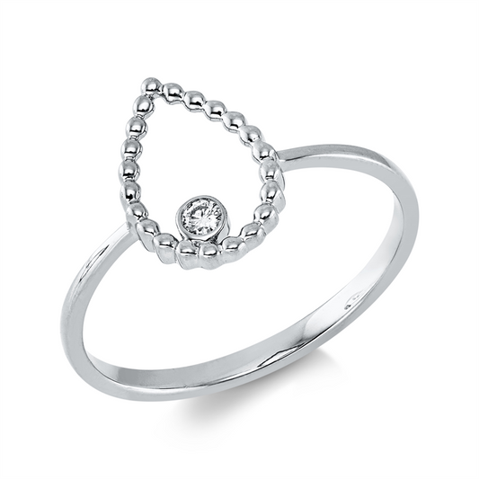 Ring 18 kt WG, 1 Brill. 0,03 ct, TW-si