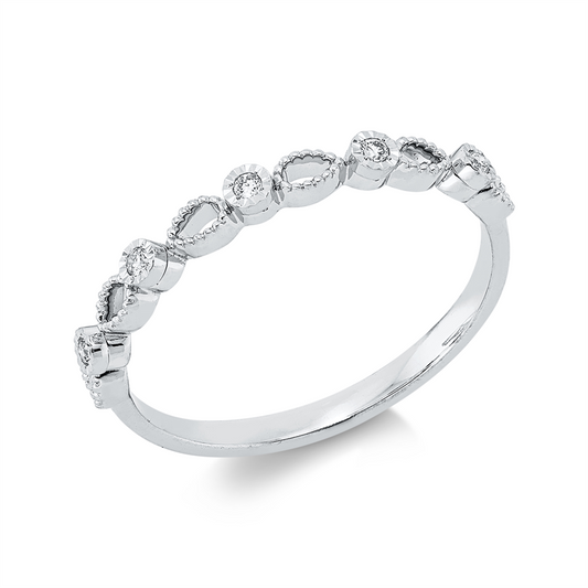 Ring 18 kt WG, 5 Brill. 0,05 ct, TW-si