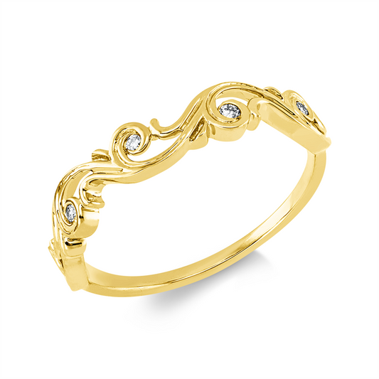 Ring 18 kt GG, 5 Brill. 0,07 ct, TW-si