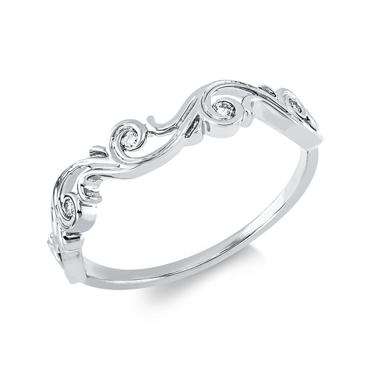 Ring 18 kt WG, 5 Brill. 0,07 ct, TW-si